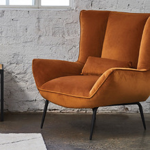 Victoria Velvet Wingback Armchair
